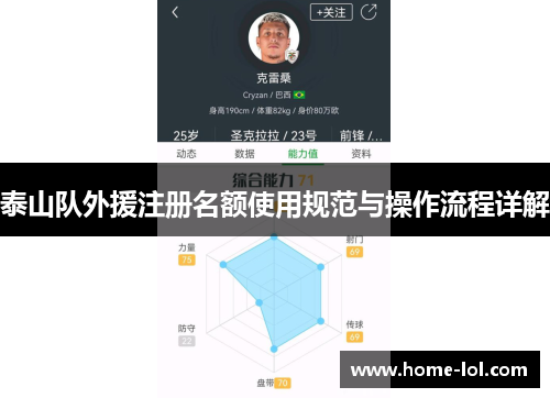 泰山队外援注册名额使用规范与操作流程详解